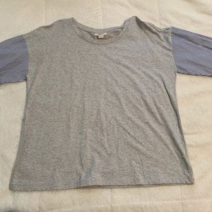 Pinstripe sleeve top